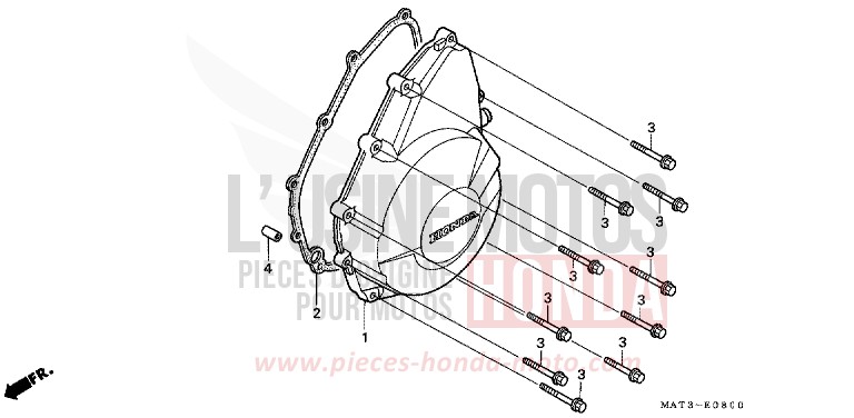KURBELGEHAEUSEDECKEL, L. von Super Blackbird PEARL PRISM BLACK (NH418) von 2000